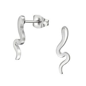 Stainless Steel Snake Stud Earrings